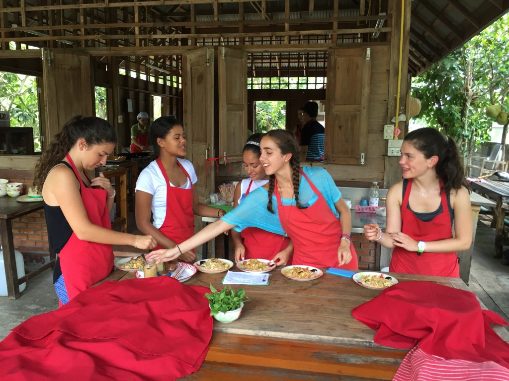 We had fun learning how to cook our favorite Thai dishes   