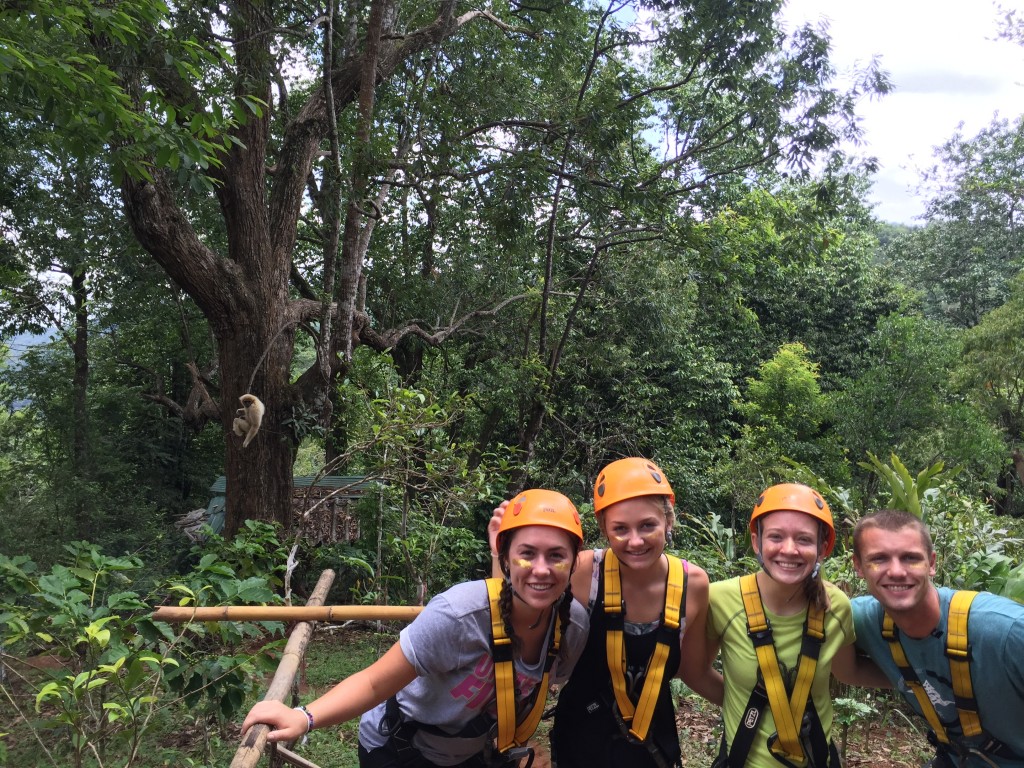 We had a gibbon sighting as we zipped through the canopy. 