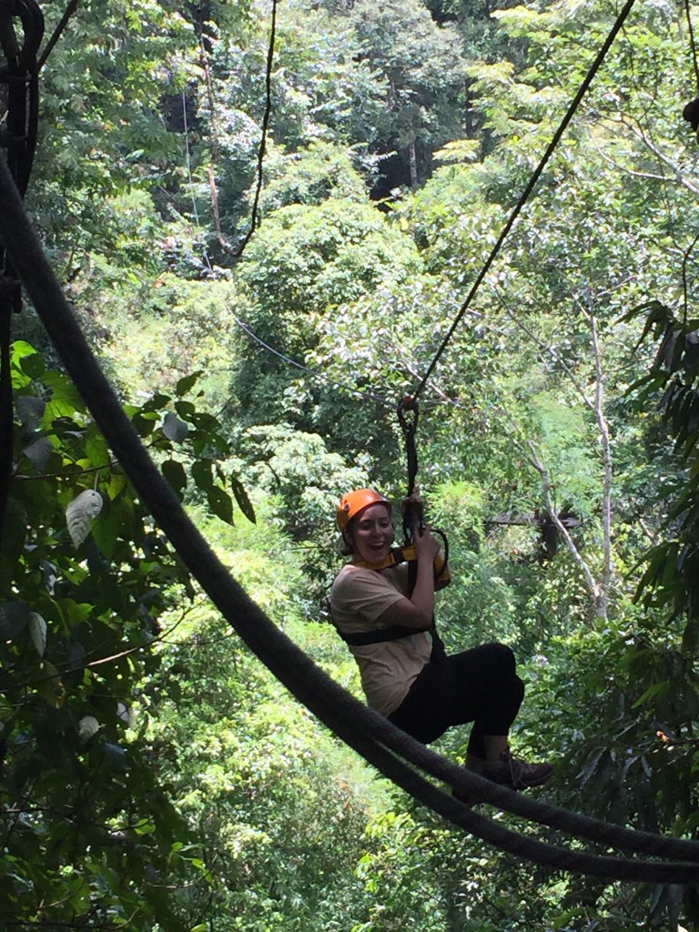 Tasha ziplining! 