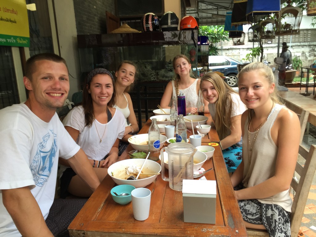 The group enjoyed some authentic khao soi noodles at a small family owned restaurant. Ryan, pictured left, is friends with the wonderful owner. 